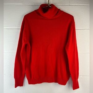 Vintage Dalton 100% Virgin Cashmere Red Turtleneck Sweater